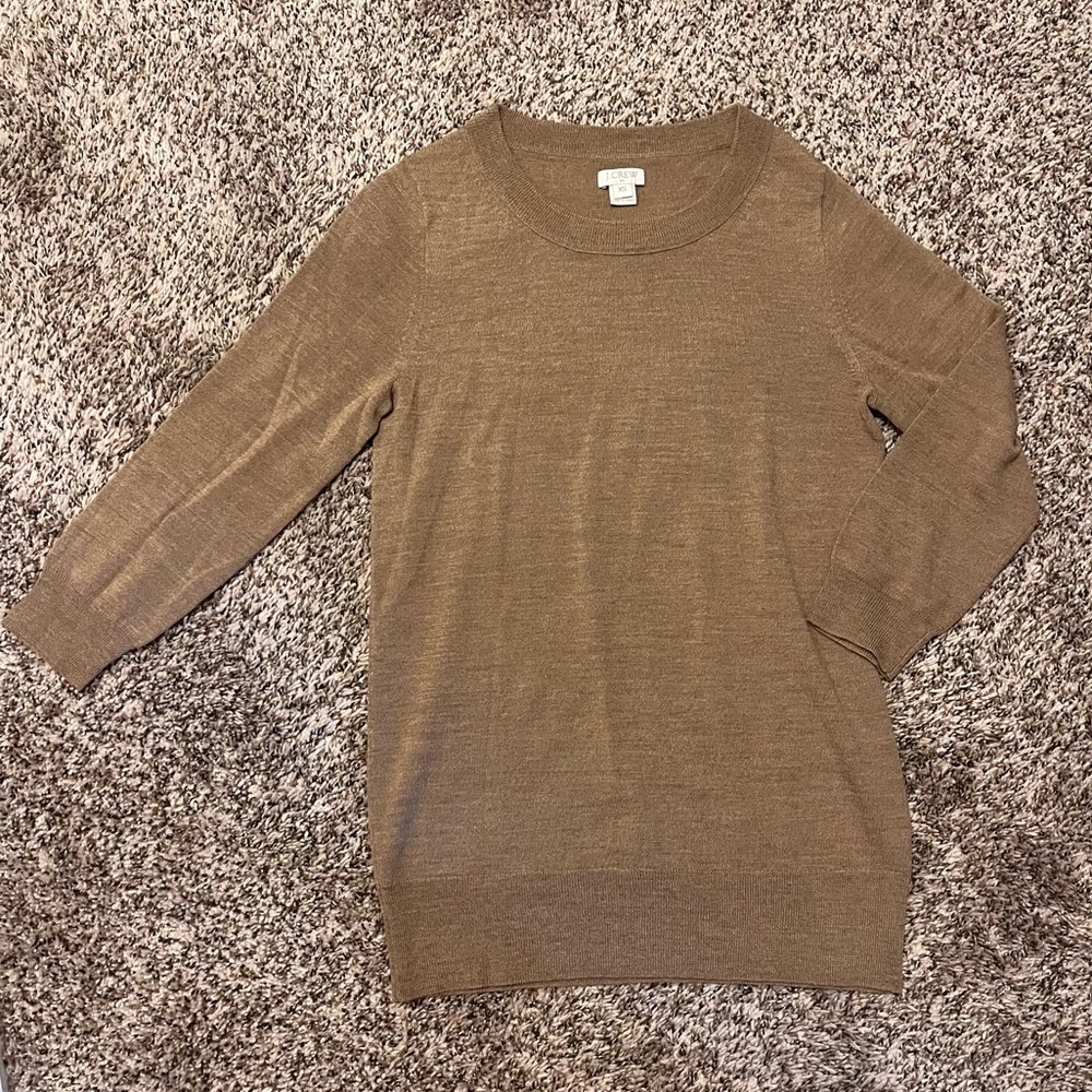 Xs J. Crew lightweight tan sweater